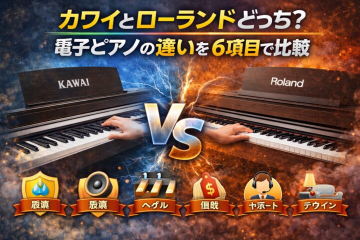 カワイとローランドどっち？電子ピアノの違いを6項目で比較