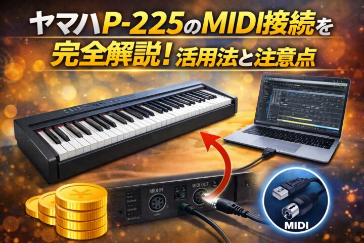 ヤマハP-225のMIDI接続を完全解説！活用法と注意点