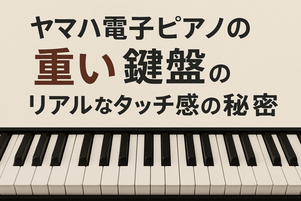 ヤマハ電子ピアノの重い鍵盤：リアルなタッチ感の秘密