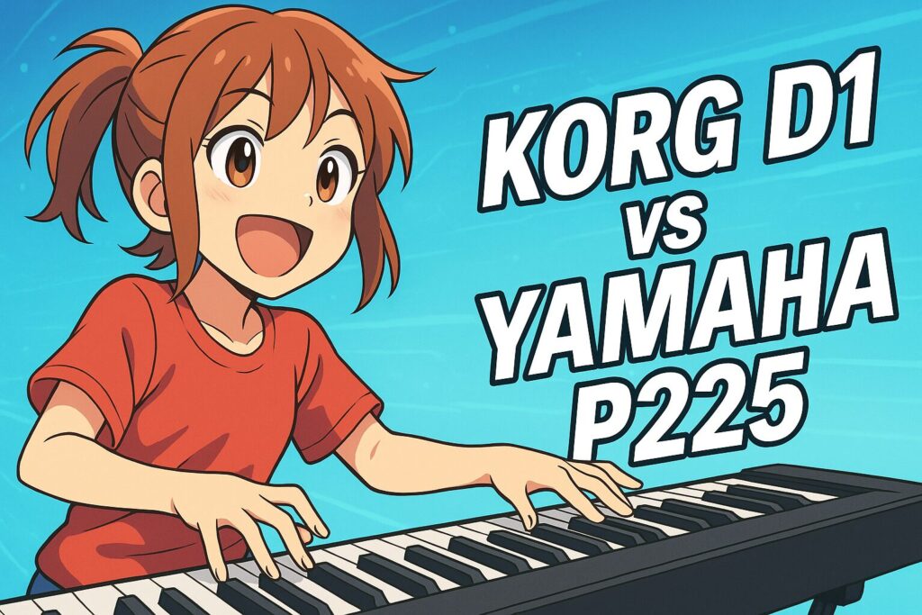 KORG D1 vs YAMAHA P-225：演奏感と利便性を徹底比較