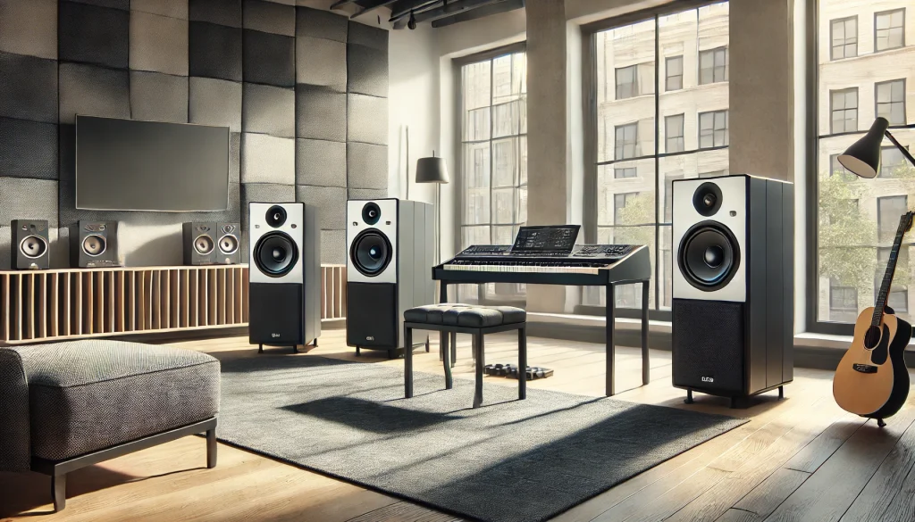 モニタースピーカーの置き方で電子ピアノの音質改善！理想環境を構築