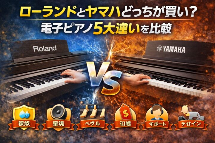 ローランドとヤマハどっちが買い？電子ピアノ5大違いを比較