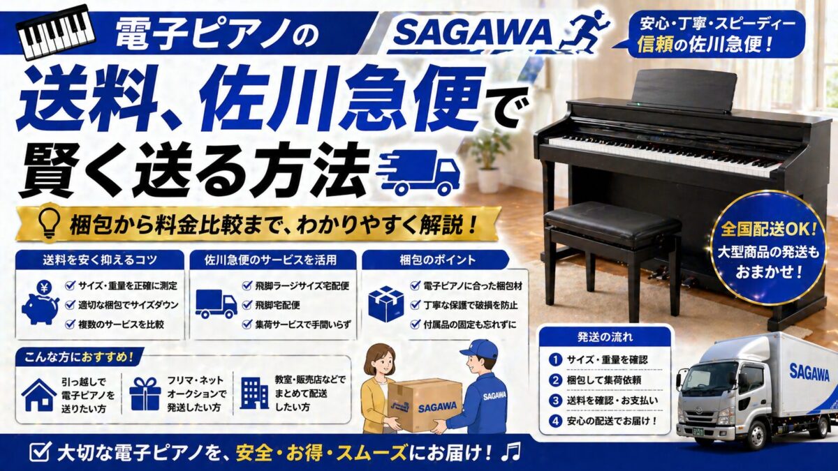電子ピアノを佐川急便で送る方法｜料金・集荷・梱包の全手順
