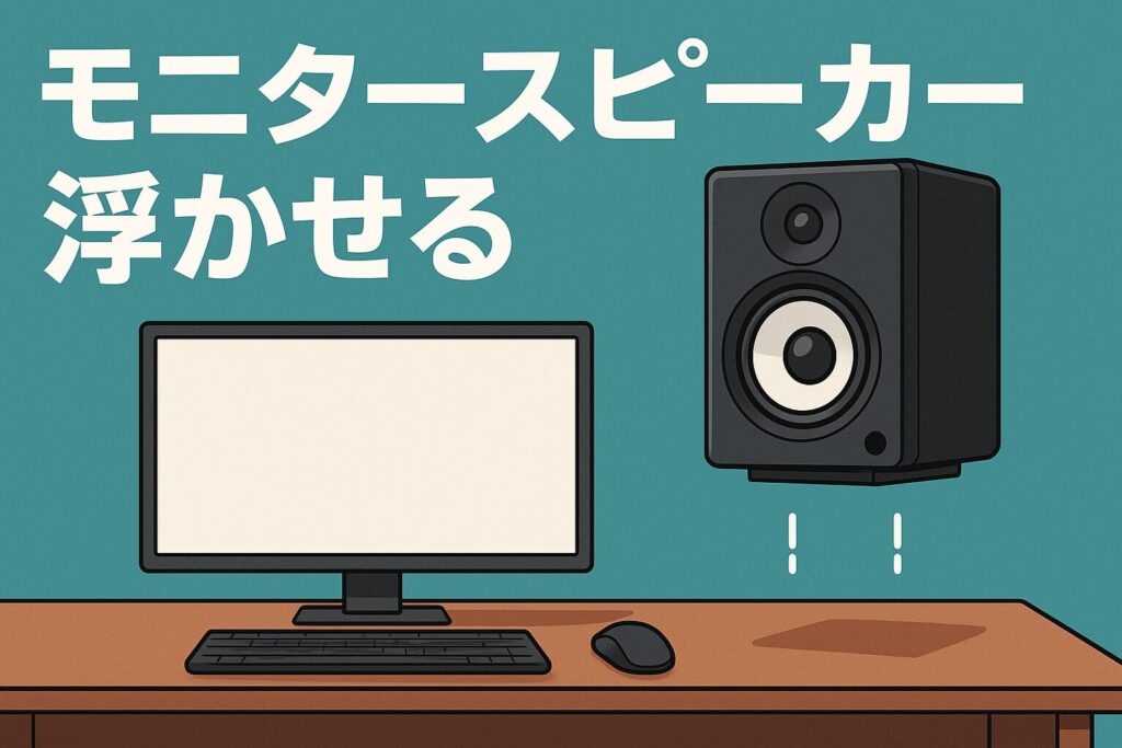 モニタースピーカー 浮かせる