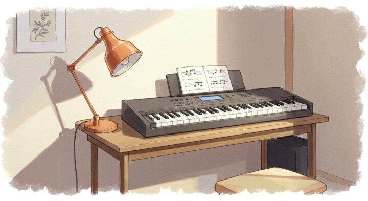 電子ピアノ設置の課題とニトリの机活用術