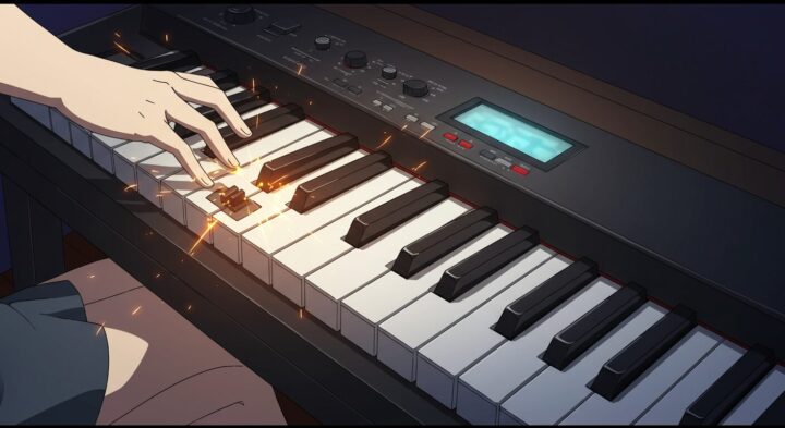 電子ピアノ 鍵盤 戻らない
