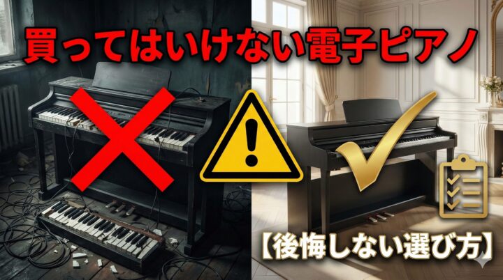 買ってはいけない電子ピアノ【後悔しない選び方と失敗を防ぐ見極め方】