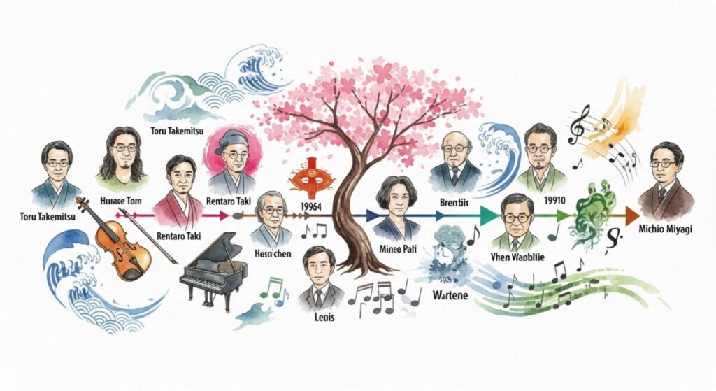 日本史と紐解く作曲家クラシック年表