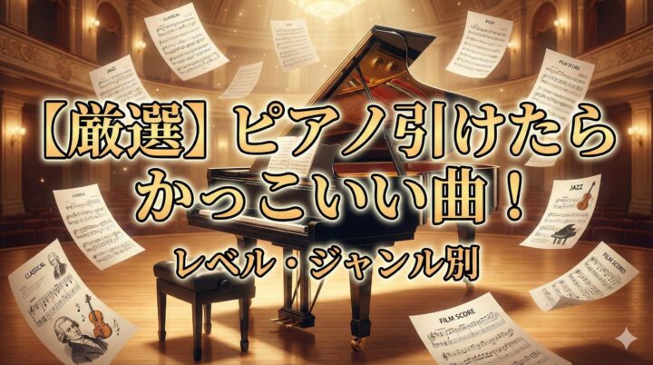 【厳選】ピアノ引けたらかっこいい曲！レベル・ジャンル別