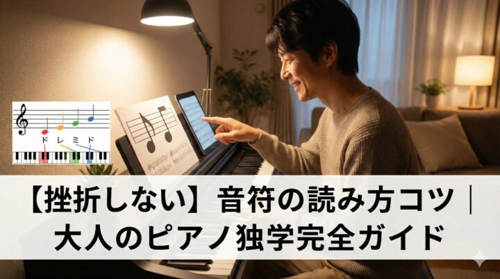 【挫折しない】音符の読み方コツ｜大人のピアノ独学完全ガイド