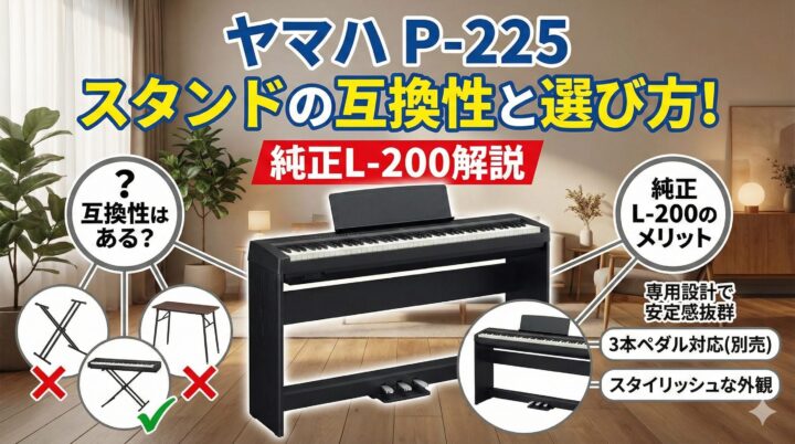 ヤマハ P-225 スタンドの互換性と選び方！純正L-200解説