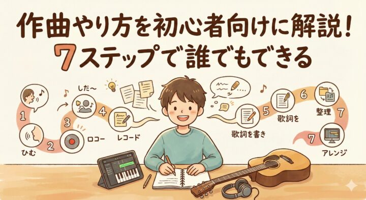 作曲やり方を初心者向けに解説！7ステップで誰でもできる