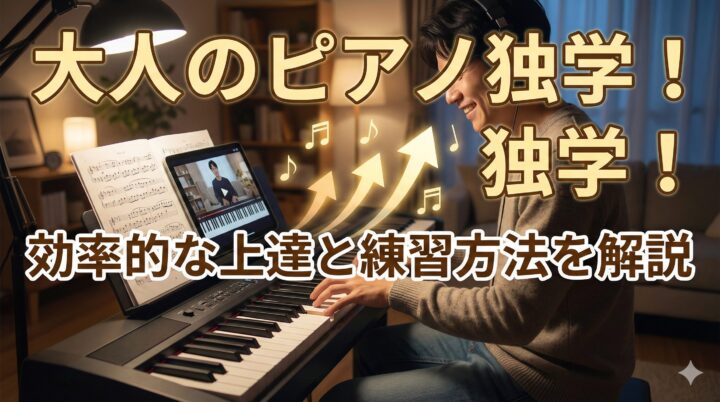 大人のピアノ独学！効率的な上達と練習方法を解説