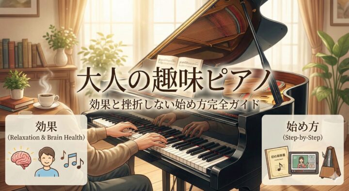 大人の趣味ピアノ｜効果と挫折しない始め方完全ガイド