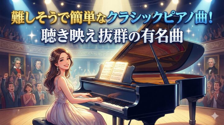 難しそうで簡単なクラシックピアノ曲！聴き映え抜群の有名曲