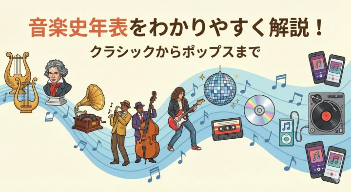 音楽史年表をわかりやすく解説！クラシックからポップスまで