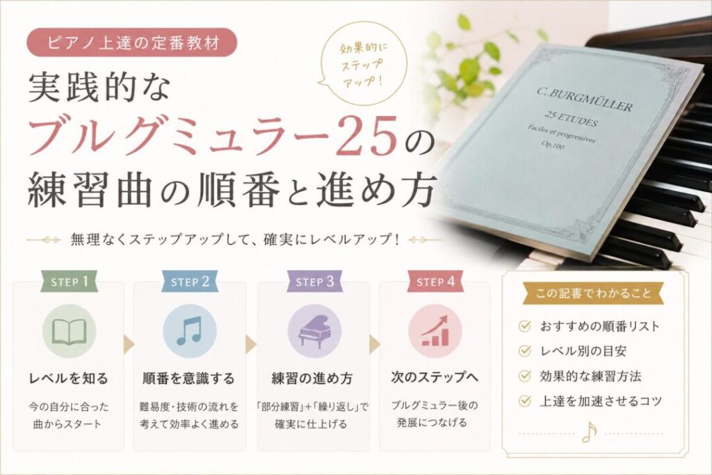 実践的なブルグミュラー25の練習曲の順番と進め方