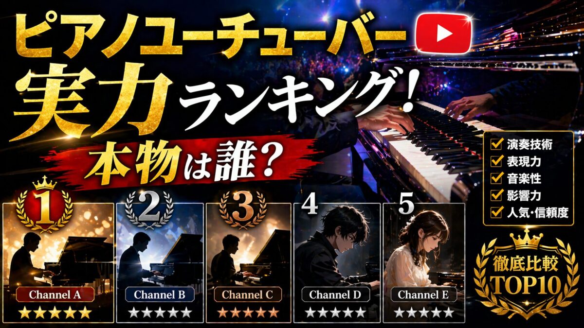 ピアノユーチューバー実力ランキング！本物は誰？