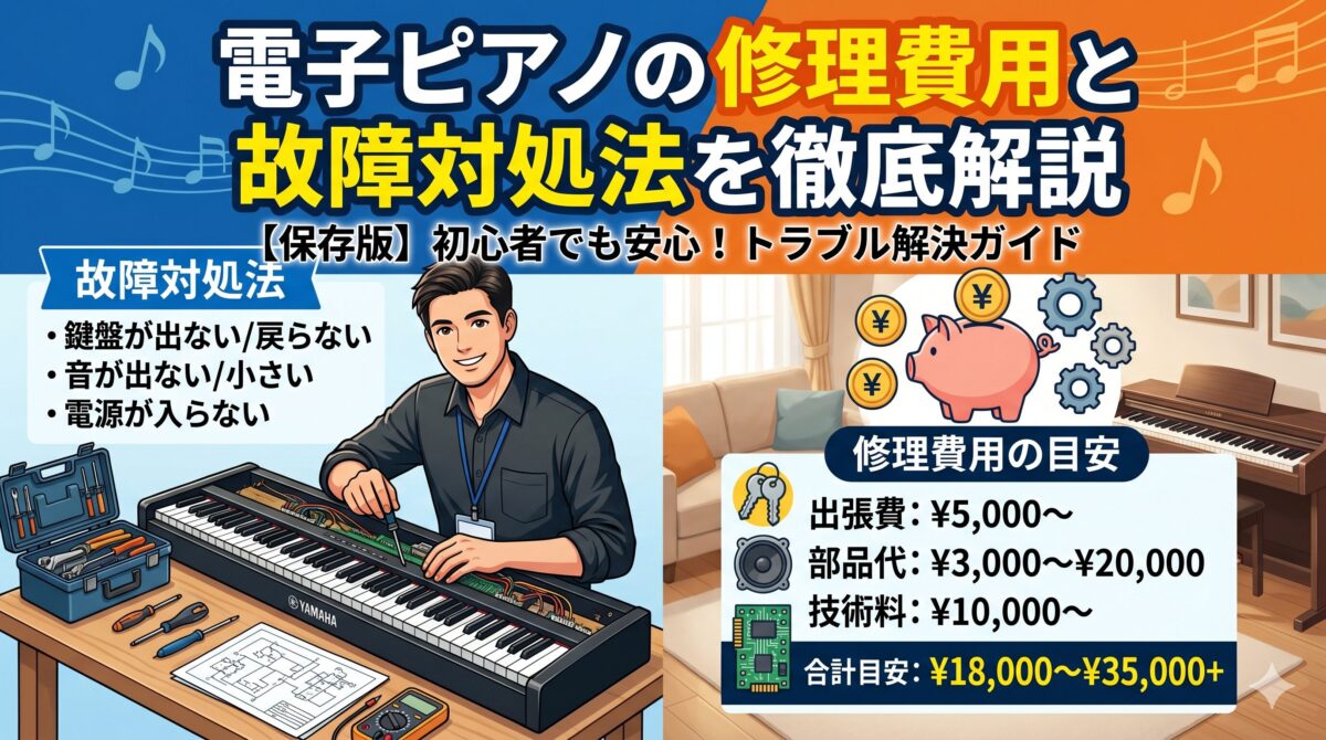 電子ピアノの修理費用と故障対処法を徹底解説