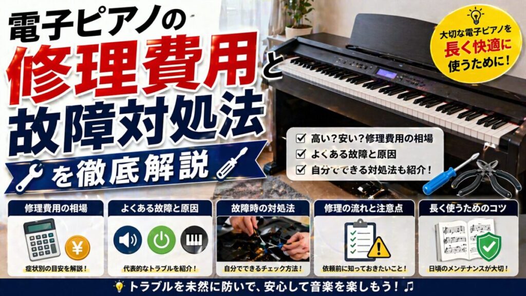 電子ピアノの修理費用と故障対処法を徹底解説