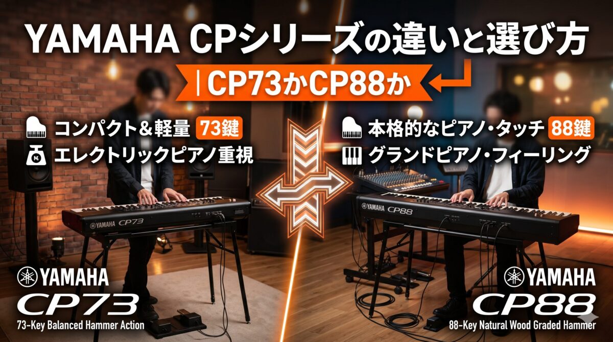 YAMAHA CPシリーズの違いと選び方｜CP73かCP88か