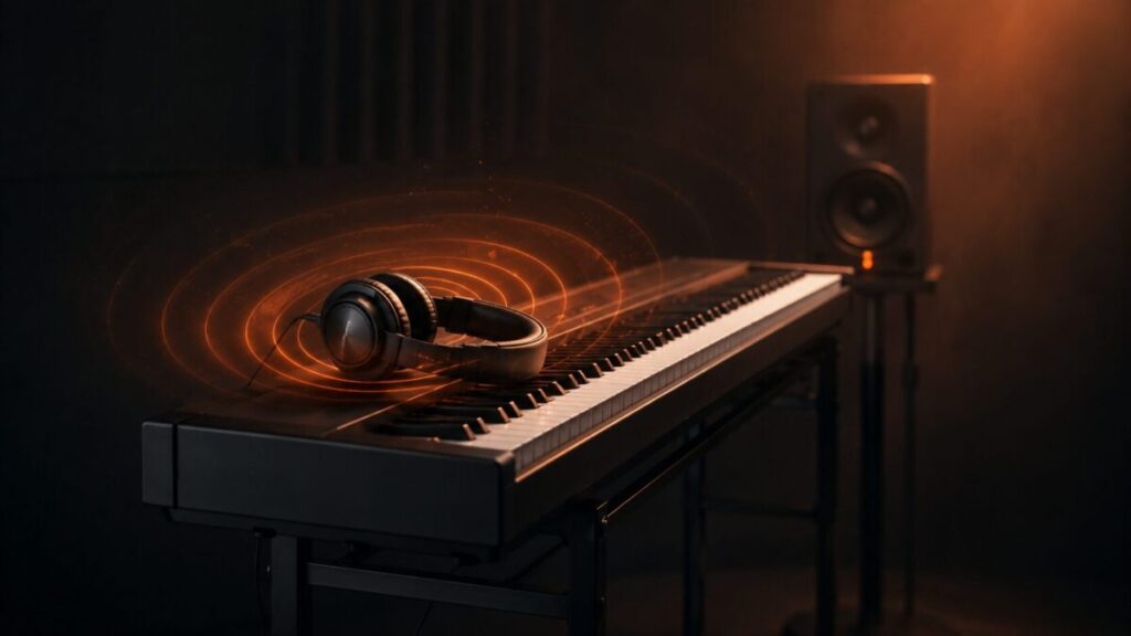 KORG D1のスピーカーレス独自設計と奥行き17cmのスリムさ