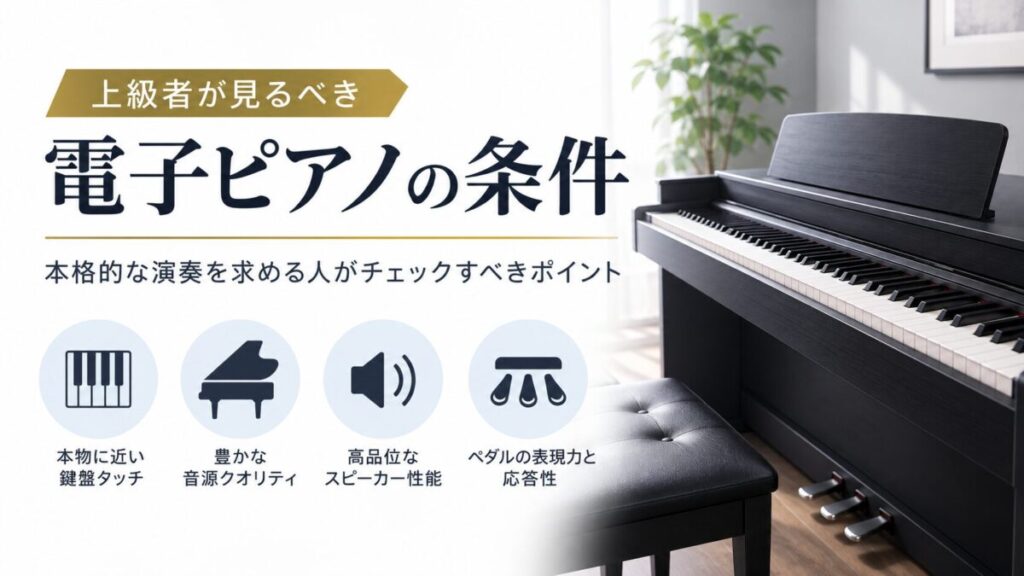 上級者が見るべき電子ピアノの条件