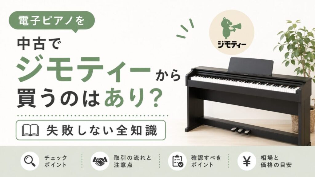 電子ピアノを中古でジモティーから買うのはあり?失敗しない全知識