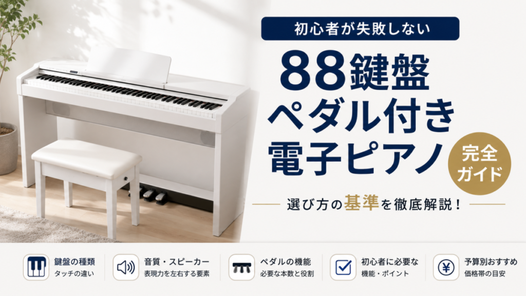 88鍵盤ペダル付き電子ピアノ｜初心者が失敗しない基準完全ガイド