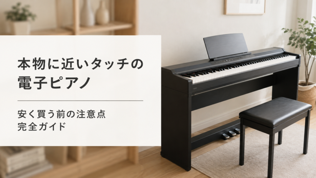 本物に近いタッチの電子ピアノ｜安く買う前の注意点完全ガイド