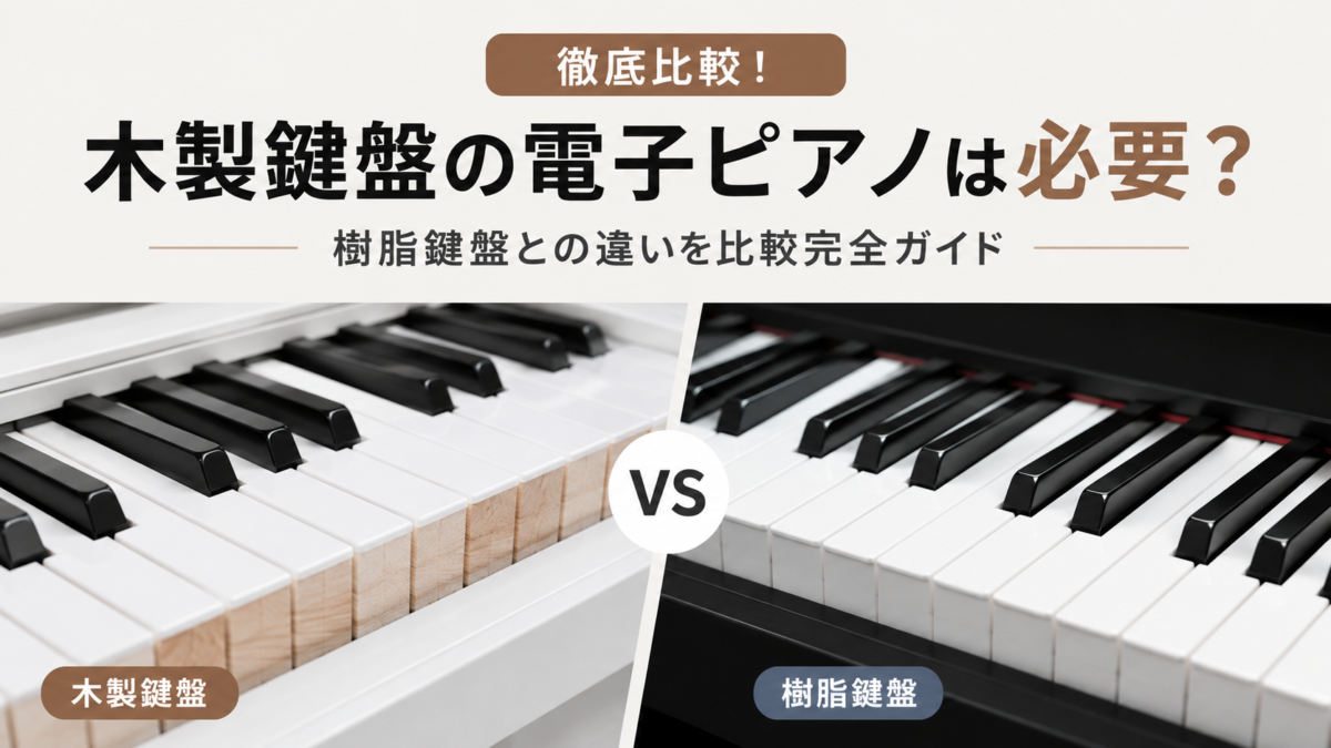 木製鍵盤の電子ピアノは必要？樹脂鍵盤との違いを比較完全ガイド